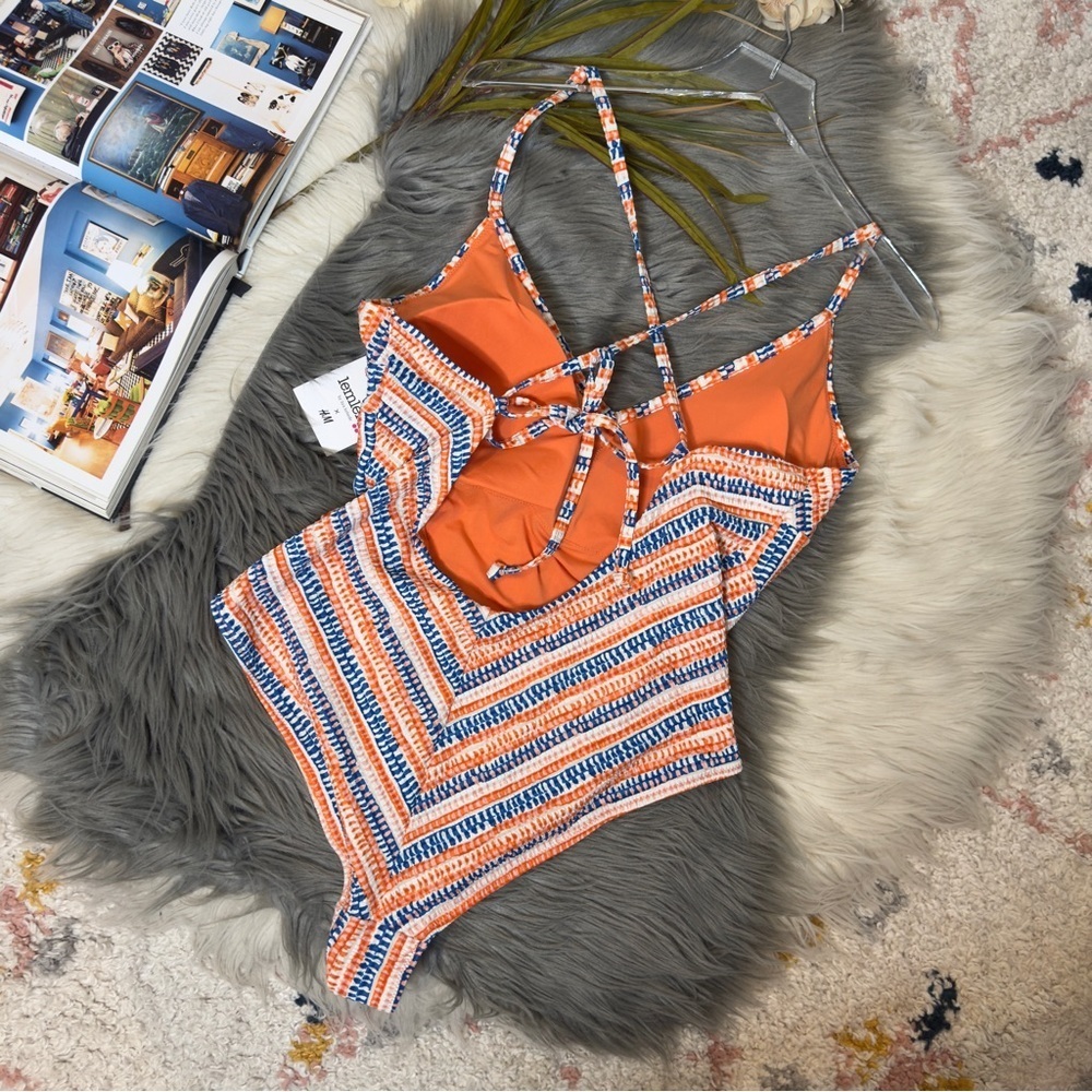 Lemlem x H&M One Piece Striped Women’s Bathing Suit Sz XL - Picture 9 of 12
